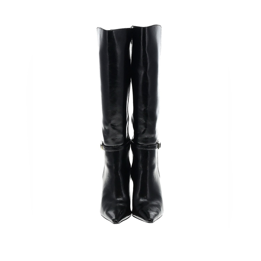 Black Leather Knee-High Boots